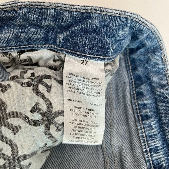 Sam Edelman Light Denim Distressed Jeans,‎ Light Denim Ripped Jeans Y1 - Picture 10 of 12